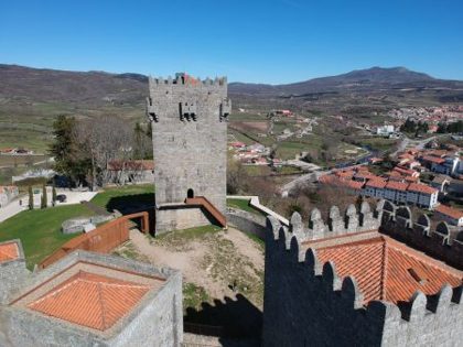 Montalegre castle in the morning haze