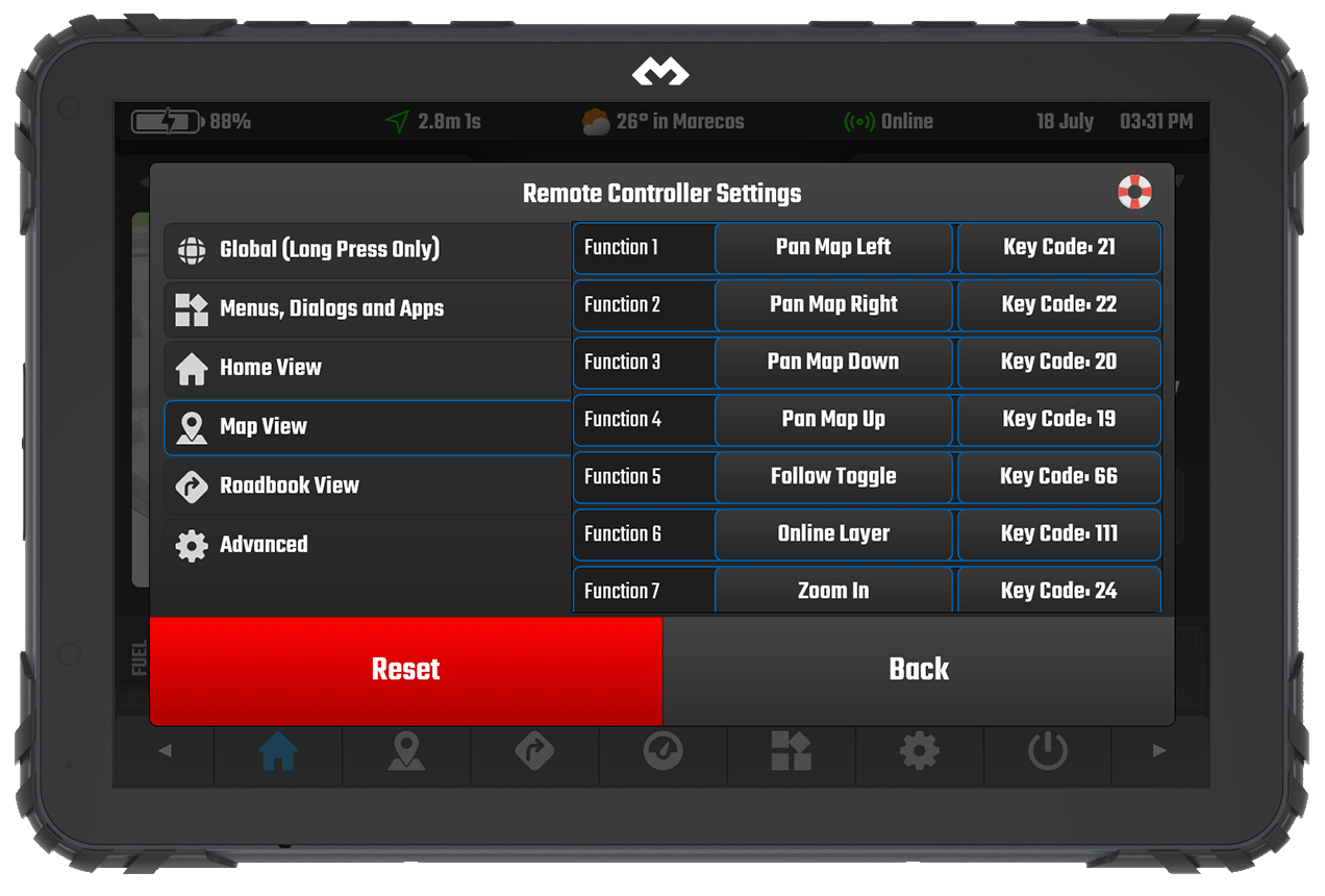 Setup Each Key