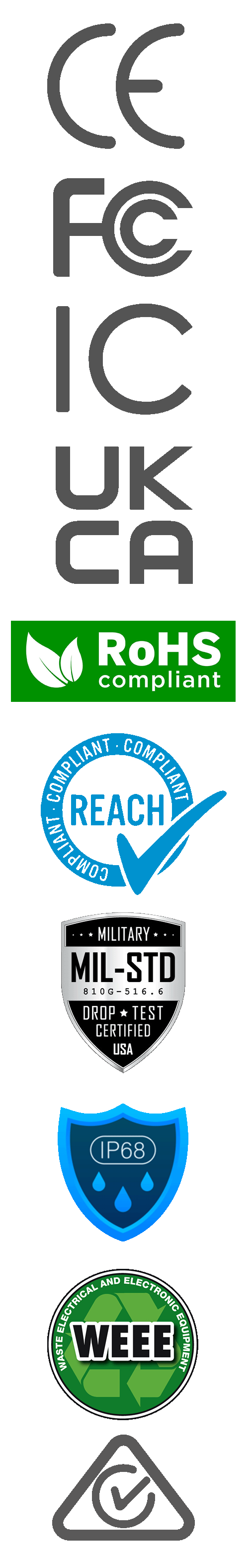 CE / FCC certifications