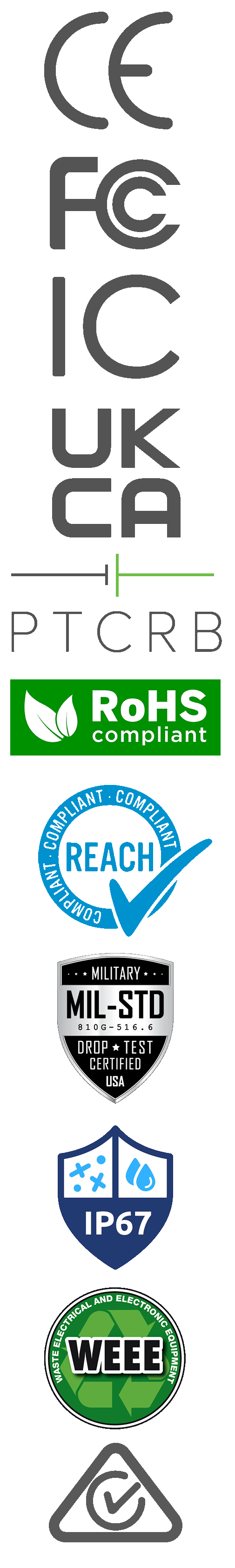 CE / FCC certifications